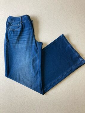 NWT Halara Wide-Leg Jeans in Indigo Blue Denim Women Sz L UltraTall